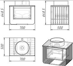 Grossman Тумба с раковиной Винтаж 70 GR-4040BW веллингтон/металл золото – фотография-5